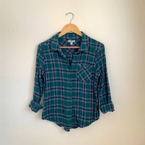 Nordstrom BP Plaid Flannel Button Down Shirt